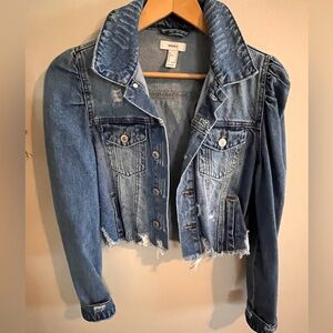 F21 cropped denim jacket